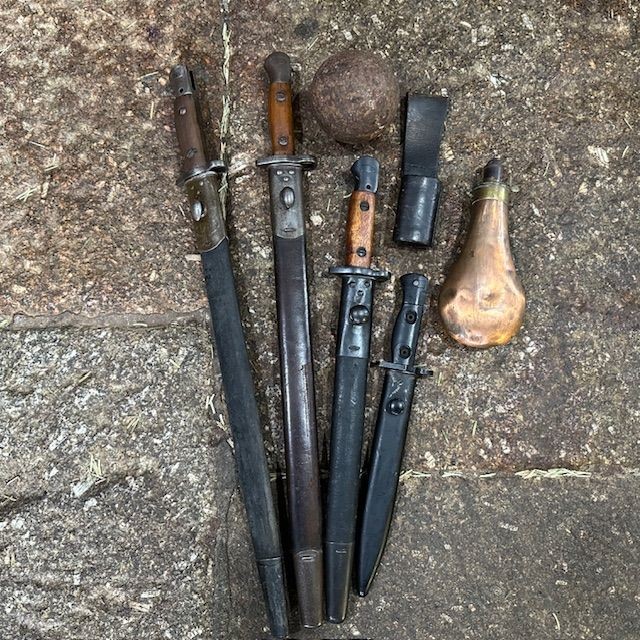 b2ap3_large_Armoury-Antique-and-Militaria-New-In-Bayonet-1 ***New In***Small Collection of Bayonets, a Cannon Ball and Powder Flask. - Armoury Antiques | Marlborough Antiques