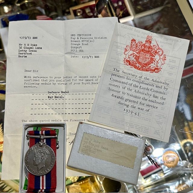 b2ap3_large_WW2-Medal-Grouping-5 ***New In***WW2 Naval Named Medal Grouping and Ephemera. - Armoury Antiques | Marlborough Antiques