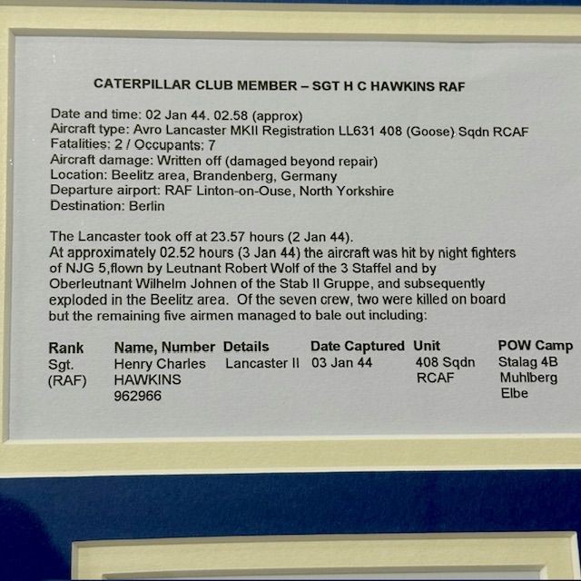 b2ap3_large_Caterpillar-Club-Group-9 ***Very Rare Caterpillar Club Group Framed and Ready for One of Our Valued Clients*** - Armoury Antiques | Marlborough Antiques