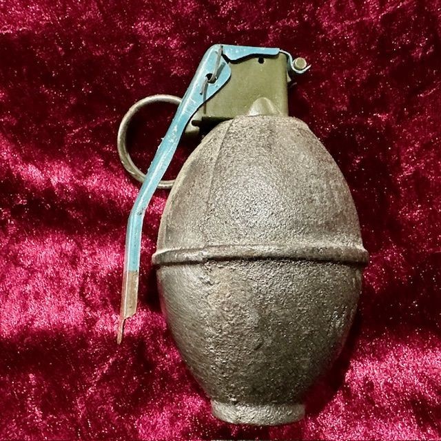 b2ap3_large_Armoury-Antiques-and-Militaria-Grenade-3 ***New In***Vintage 1950s Korean War Era M12 Cast Iron RFX55 Practice Lemon Hand Grenade Inert Dummy. - Armoury Antiques | Marlborough Antiques