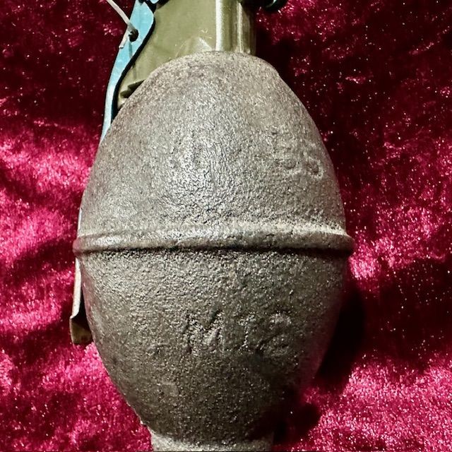 b2ap3_large_Armoury-Antiques-and-Militaria-Grenade-4 ***New In***Vintage 1950s Korean War Era M12 Cast Iron RFX55 Practice Lemon Hand Grenade Inert Dummy. - Armoury Antiques | Marlborough Antiques