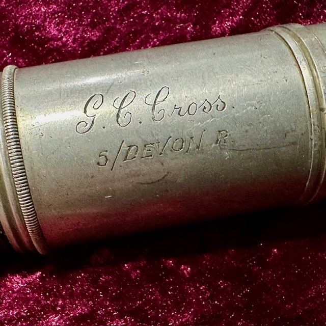 b2ap3_large_WW1-5th-Devon-Regiment-Telescope-1 ***Rare Boer War (1899-1902) and WW1 Officer of The Watch 5th Devon Regiment Telescope (Maker Marked). - Armoury Antiques | Marlborough Antiques