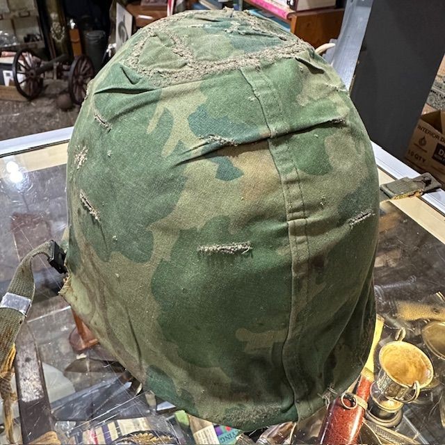 b2ap3_large_Vietnam-US-M1-Helmet-1 ***NOW SOLD***Vietnam Period American M1 Helmet (Maker Marked and Dated 1970). - Armoury Antiques | Marlborough Antiques