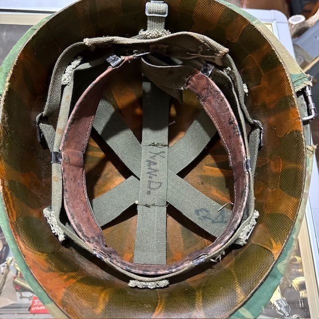 b2ap3_large_Vietnam-US-M1-Helmet-5 ***NOW SOLD***Vietnam Period American M1 Helmet (Maker Marked and Dated 1970). - Armoury Antiques | Marlborough Antiques