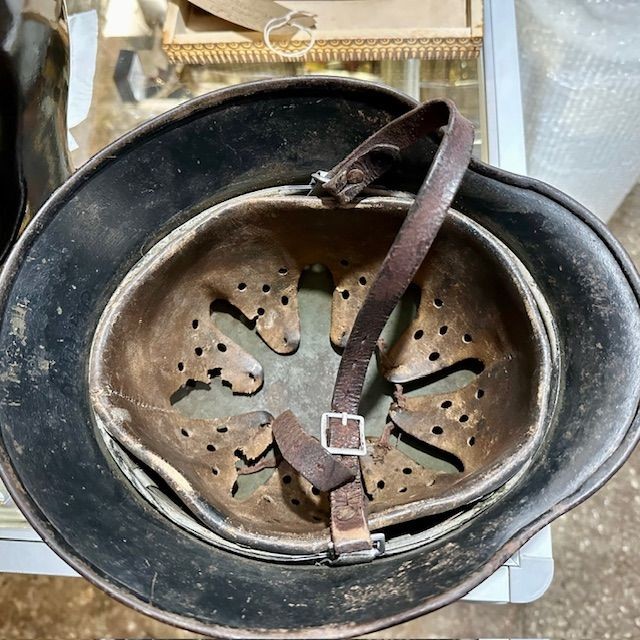 b2ap3_large_M35-WW2-German-Helmet-1 ***NOW SOLD***WW2 M35 German Army Infantry Helmet Double Decal Maker Marked and Original Liner. - Armoury Antiques | Marlborough Antiques