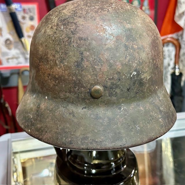 b2ap3_large_M35-WW2-German-Helmet-3 ***NOW SOLD***WW2 M35 German Army Infantry Helmet Double Decal Maker Marked and Original Liner. - Armoury Antiques | Marlborough Antiques