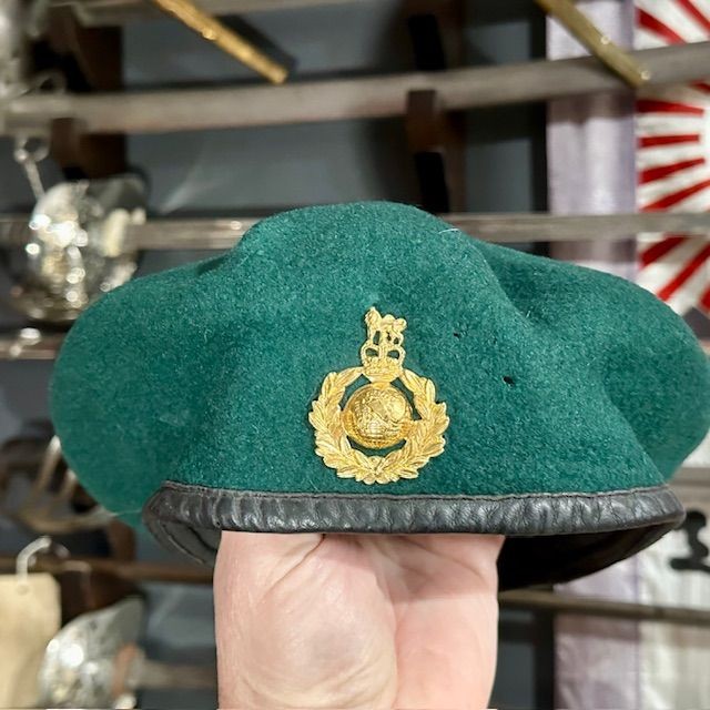 b2ap3_large_Falklands-Royal-Marines-Beret-1 ***New In***Rare Falklands War Period Royal Marine Green Beret - Direct Family Purchase. - Armoury Antiques | Marlborough Antiques