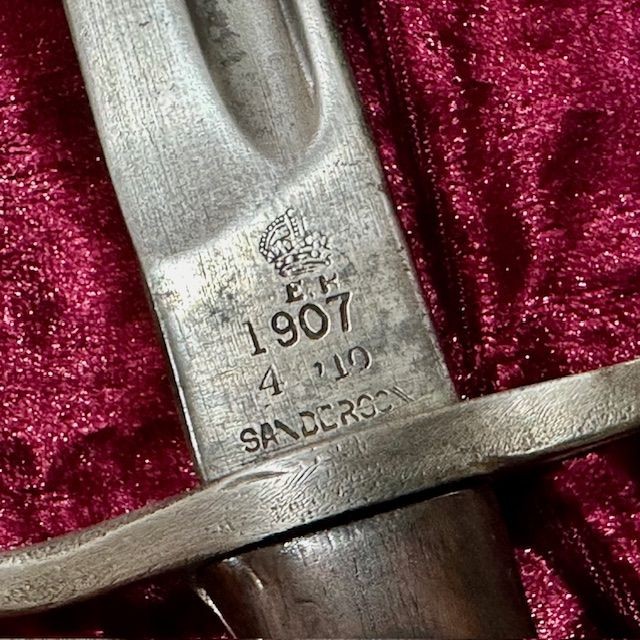 b2ap3_large_1907-Mk1-Hooked-Quillon-Bayonet-4 ***New In***Rare ERVII British 1907 Hooked Quillon Bayonet by Sanderson. - Armoury Antiques | Marlborough Antiques