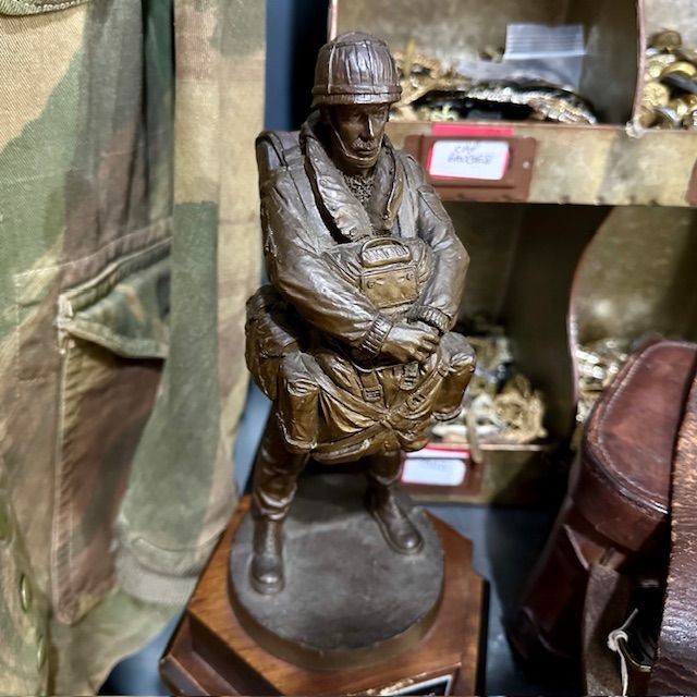 b2ap3_large_Para-Statue-2 ***Para Metal Statue (12"/ 30 cm Overal). - Armoury Antiques | Marlborough Antiques