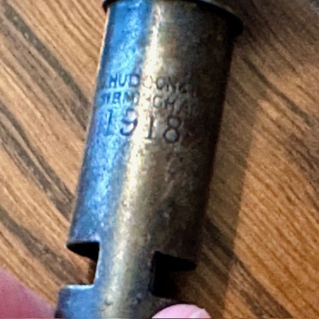 b2ap3_large_WW1-Tranch-Whistle-2 ***NOW SOLD***WW1 '1918' Dated and Maker Marked Trench Whistle with Original Leather Fob. - Armoury Antiques | Marlborough Antiques