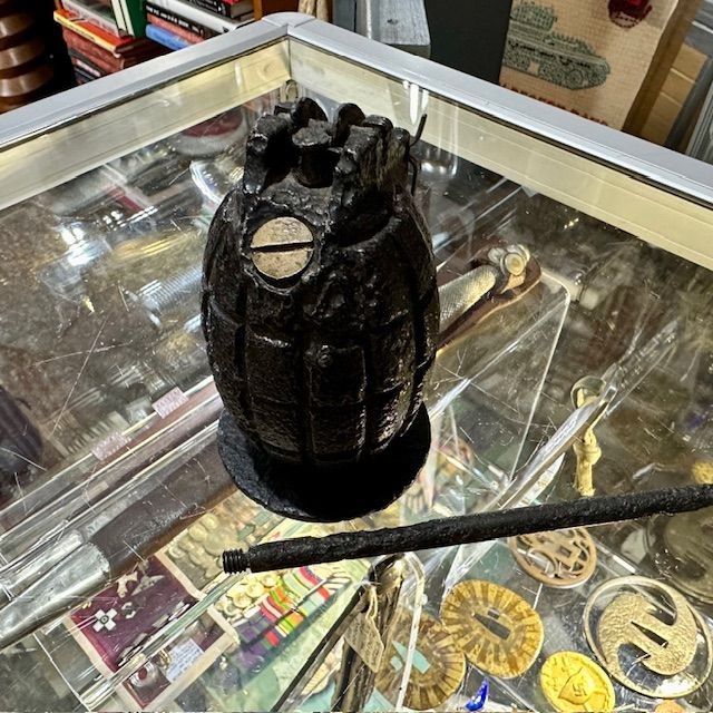 b2ap3_large_IMG_3799 ***NOW SOLD***WW1 MK2 No.23 Mills Grenade (De-Activated). - Armoury Antiques | Marlborough Antiques
