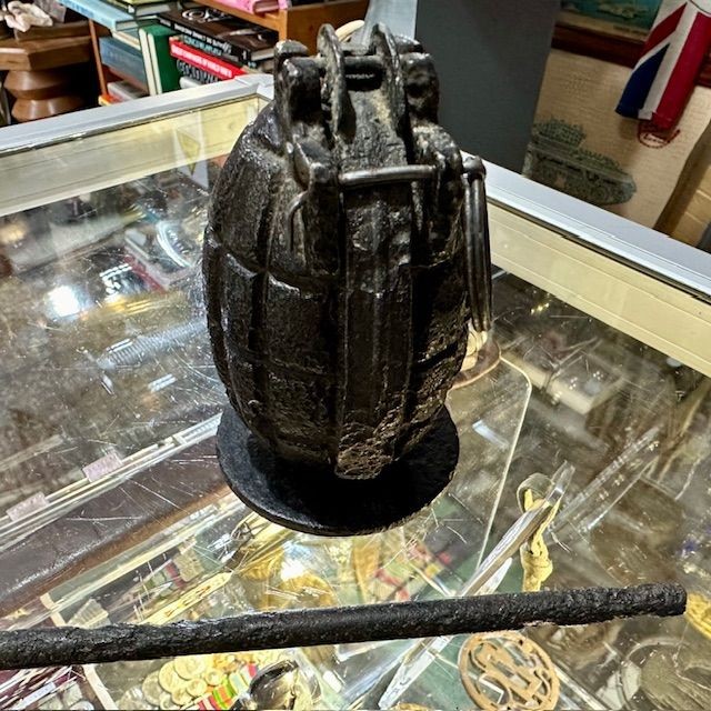 b2ap3_large_IMG_3801 ***NOW SOLD***WW1 MK2 No.23 Mills Grenade (De-Activated). - Armoury Antiques | Marlborough Antiques