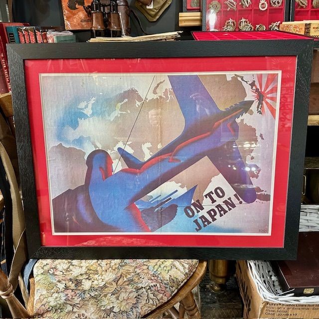 b2ap3_large_WW2-Poster-1 ***A Superb Framed 'ON TO JAPAN!' Poster*** - Armoury Antiques | Marlborough Antiques