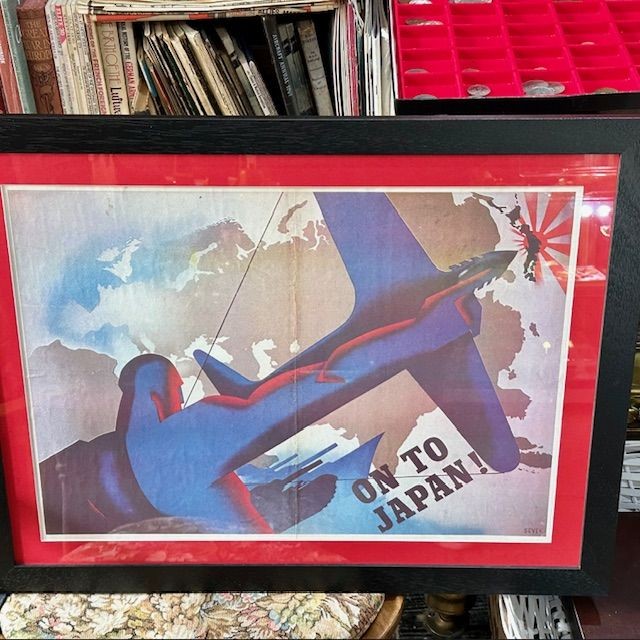 b2ap3_large_WW2-Poster-2 ***A Superb Framed 'ON TO JAPAN!' Poster*** - Armoury Antiques | Marlborough Antiques