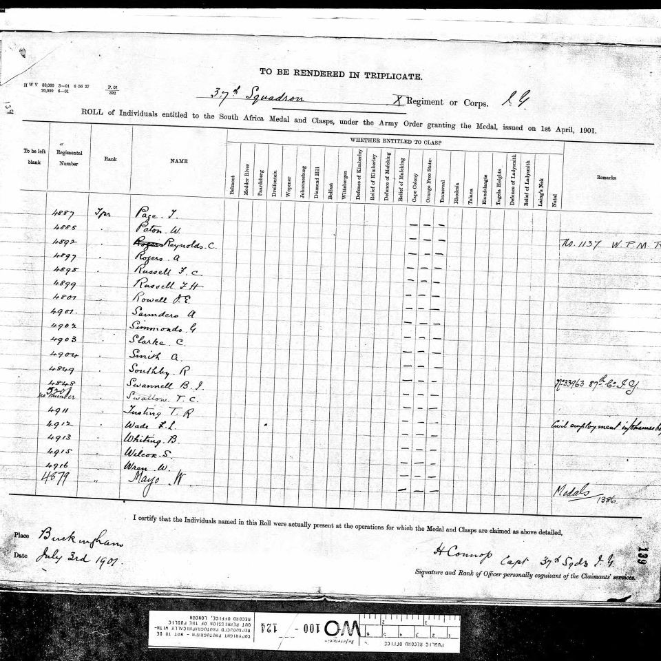 b2ap3_large_Tusting-Medal-Entitlement ***New In***Boer War (1899-1902) Queens South Africa Medal (QSA). - Armoury Antiques | Marlborough Antiques