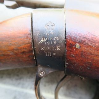 b2ap3_large_WW1-SMLE-BSA-1916- ***Due In***WW1 BSA SMLE .303 Rifle and Bayonet (De-Activated) Dated 1916. - Armoury Antiques | Marlborough Antiques