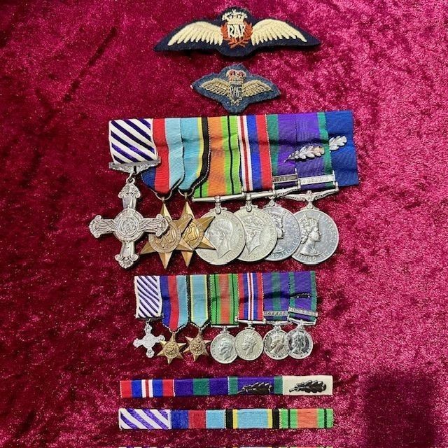 b2ap3_large_b2ap3_large_DFC-Grouping ***LOOK***Unique DFC Double MID Lancaster Bomber Squadron Leader Medal and Ephemera Grouping! - Armoury Antiques | Marlborough Antiques