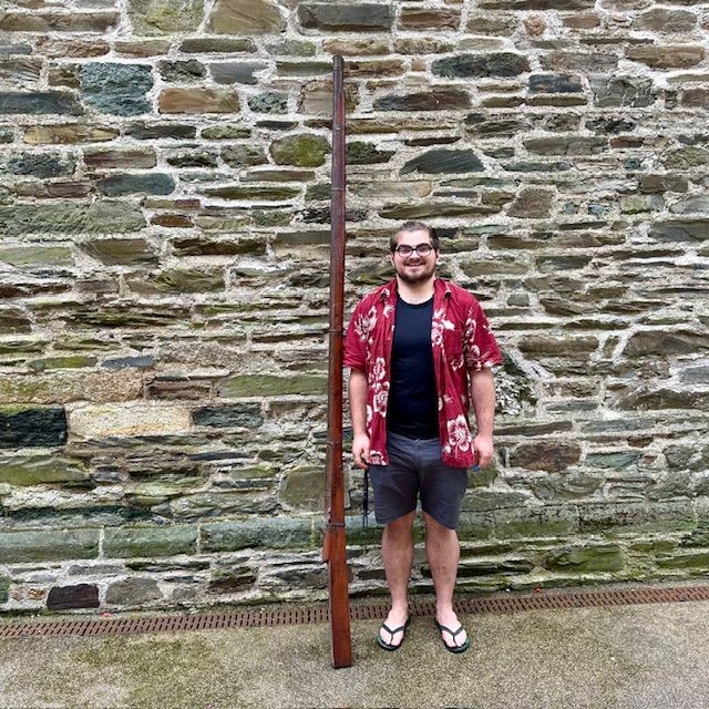 b2ap3_large_Jaipur-Rampart-Gun-2 ***New In***Thank you Job for modelling for scale - Job is over 5'10"! Huge Antique 17th/ 18th Century Jaipur Matchlock Rampart Gun. - Armoury Antiques | Marlborough Antiques