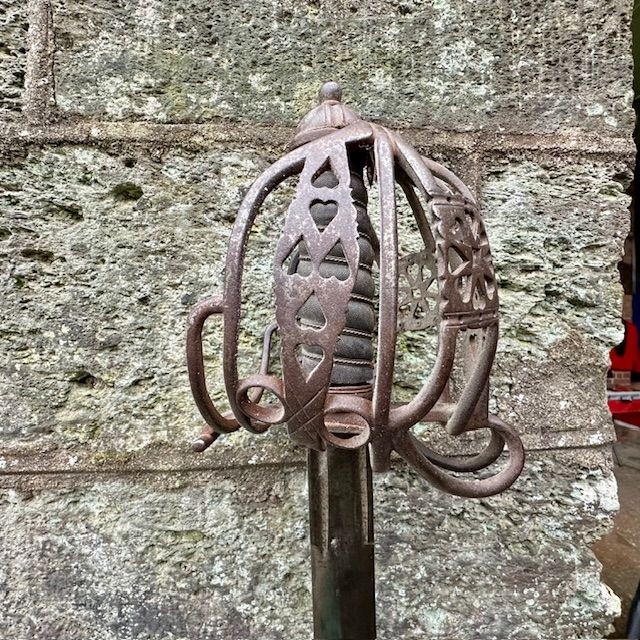 b2ap3_large_Scottish-Basket-Hilted-Broadsword-2 ***New In***Antique Victorian Crimean/ WW1 War Scottish Basket Hilted Swords - One marked 'Chavasse'. Possibly owned by Double VC Winner  'Noel Godfrey Chavasse' - Currently being Researched... - Armoury Antiques | Marlborough Antiques