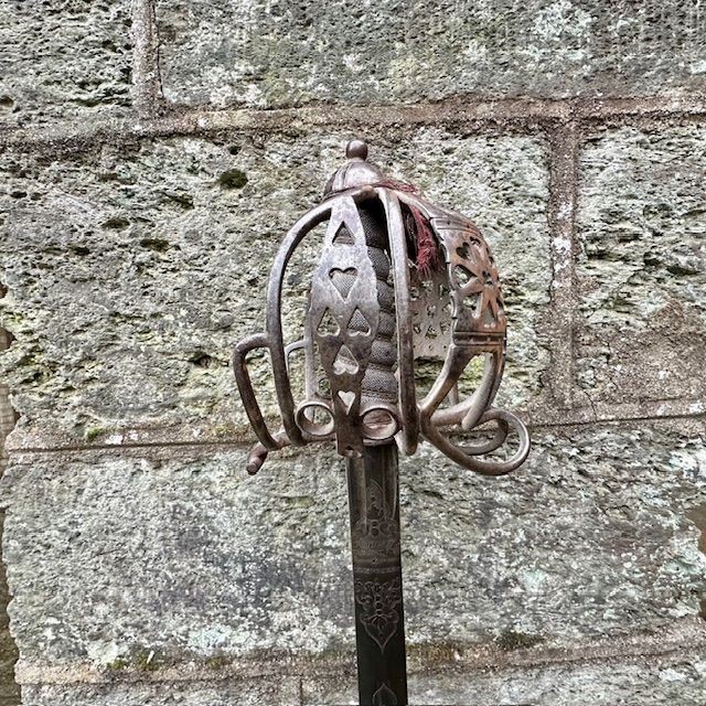 b2ap3_large_Scottish-Basket-Hilted-Broadsword-3 ***New In***Antique Victorian Crimean/ WW1 War Scottish Basket Hilted Swords - One marked 'Chavasse'. Possibly owned by Double VC Winner  'Noel Godfrey Chavasse' - Currently being Researched... - Armoury Antiques | Marlborough Antiques