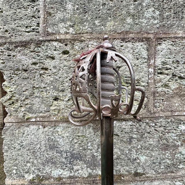 b2ap3_large_Scottish-Basket-Hilted-Broadsword-6 ***New In***Antique Victorian Crimean/ WW1 War Scottish Basket Hilted Swords - One marked 'Chavasse'. Possibly owned by Double VC Winner  'Noel Godfrey Chavasse' - Currently being Researched... - Armoury Antiques | Marlborough Antiques