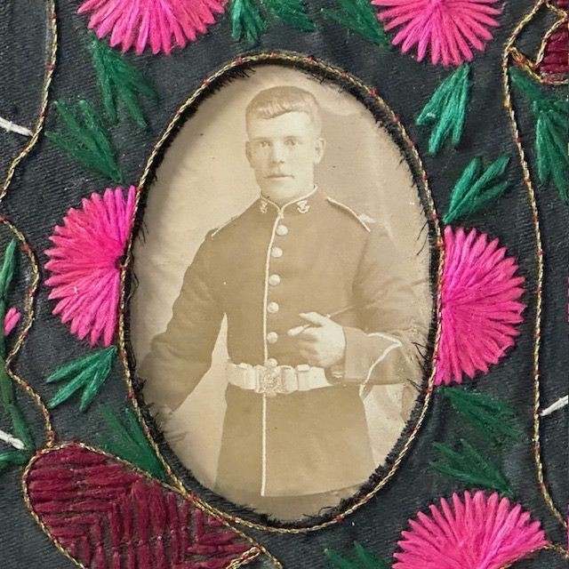 b2ap3_large_Opium-Wars-Embroidery-2 ***New In***Superb Antique (1912-1913) Military Embroidery. British Legation Guard Peking (1912-1913). - Armoury Antiques | Marlborough Antiques