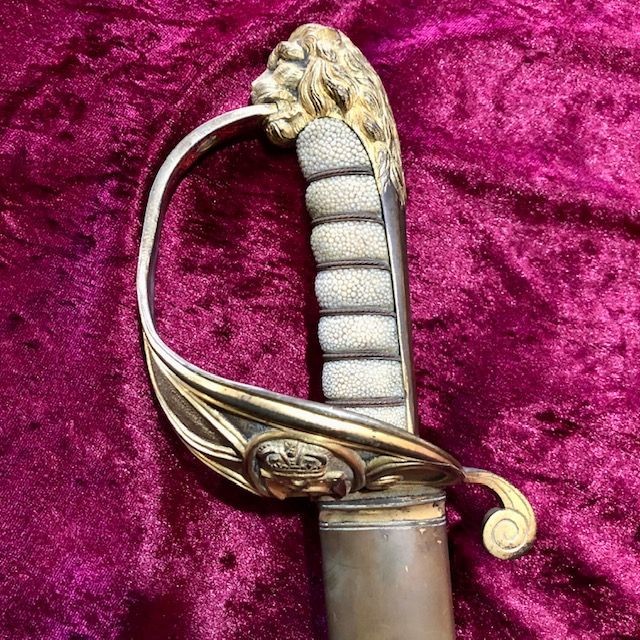 b2ap3_large_1827-Naval-Sword-1 ***NOW SOLD***A Scarce 1827 Pattern Royal Navy Officers Pipe-Backed Quill Pointed Sword Dating from the Early Reign of Queen Victoria (1837-1901). - Armoury Antiques | Marlborough Antiques