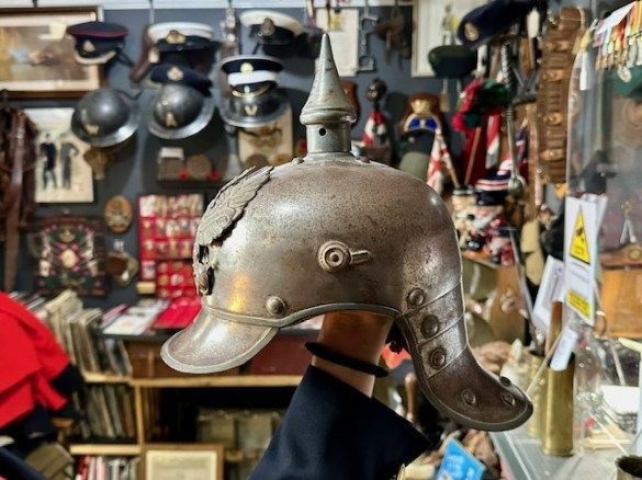 b2ap3_large_German-Pickelhaub-2_585x585 ***New In***A Superb WW1 German M1915 Lobster Tail Cuirassier Helmet. - Armoury Antiques | Marlborough Antiques
