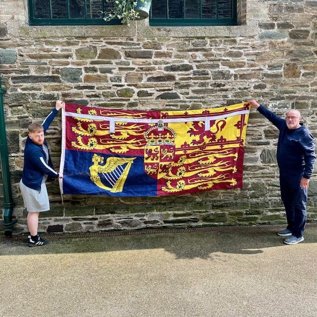 b2ap3_large_New-In-Armoury-Antiques-and-Militaria-3 ***New In***Government Issue HRH Prince Charles (Now HM King Charles III) Flag and Royal Naval Ensign. - Armoury Antiques | Marlborough Antiques
