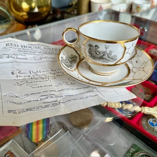 b2ap3_large_Georgian-Cup-and-Saucer-3 ***New In***A Very Rare and Beautiful c1807-1813 Georgian Gilded Cup and Saucer. - Armoury Antiques | Marlborough Antiques