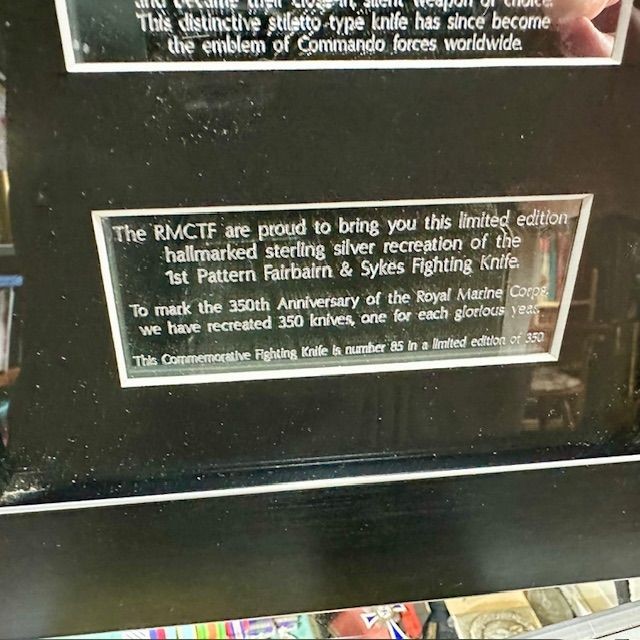 b2ap3_large_FS-Dagger-Solid-Silver-3 ***NOW SOLD***Royal Marines 350th Anniversary (1664-2014) Solid Silver (Hallmarked) Special Presentation 1st Pattern FS Dagger. - Armoury Antiques | Marlborough Antiques