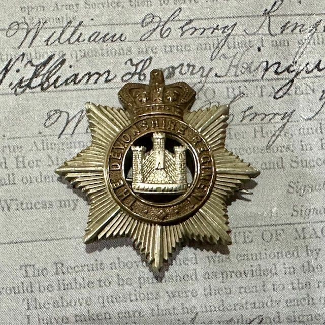 b2ap3_large_Victorian-Devon-Regiment-Cap-Badge-1 ***New In***Boer War QSA Devon Regiment Medal, Victorian Devon Regiment Cap Badge and a Superb Zulu War Period Officer Quality Snider-Enfield (.577/ .450 Rifle). - Armoury Antiques | Marlborough Antiques