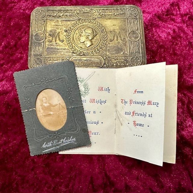 b2ap3_large_WW1-Princess-Mary-Tin-2 ***New In***WW1 Princess Mary Tins with Original Contents. - Armoury Antiques | Marlborough Antiques