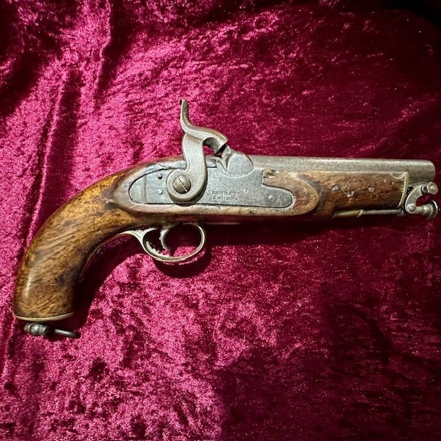 b2ap3_large_Antique-Sea-Service-Pistol-1 ***NOW SOLD***c1850 Victorian Short Se Service Pistol by 'Barnett, London'. - Armoury Antiques | Marlborough Antiques