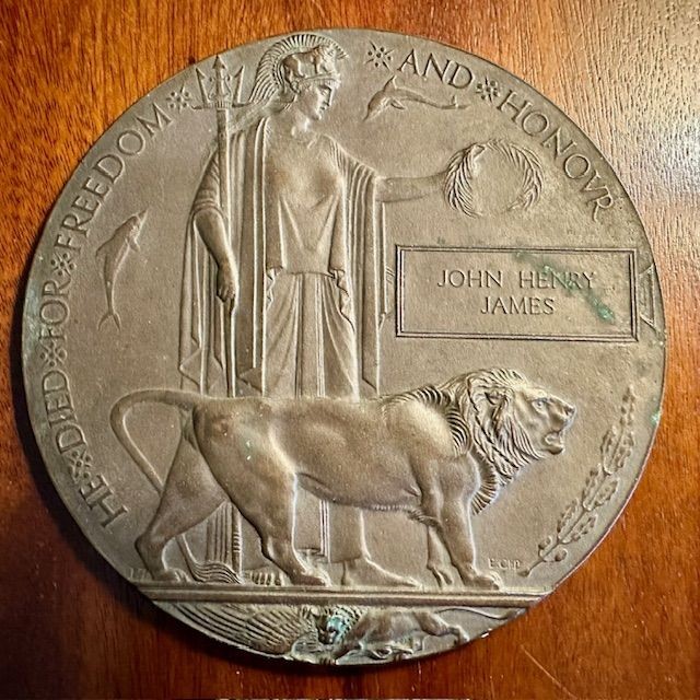 b2ap3_large_Death-Plaque ***New In******Lawrence of Arabia (Colonel TE Lawrence) War Theatre Death Plaque***John Henry James PTE. 33361. 1/5 BN Devons - Battle of Magdhaba Casualty. - Armoury Antiques | Marlborough Antiques