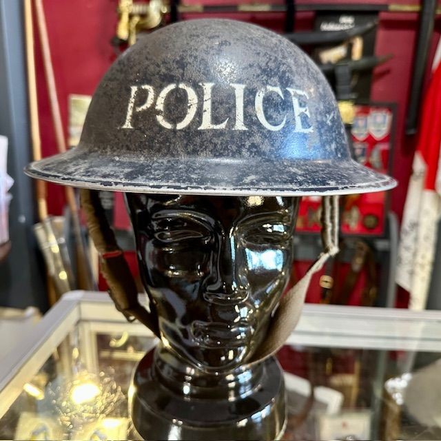 b2ap3_large_WW2-Police-Hemet-1 ***New In***A WW2 1939 Dated and Maker marked Police Brodie Helmet. - Armoury Antiques | Marlborough Antiques