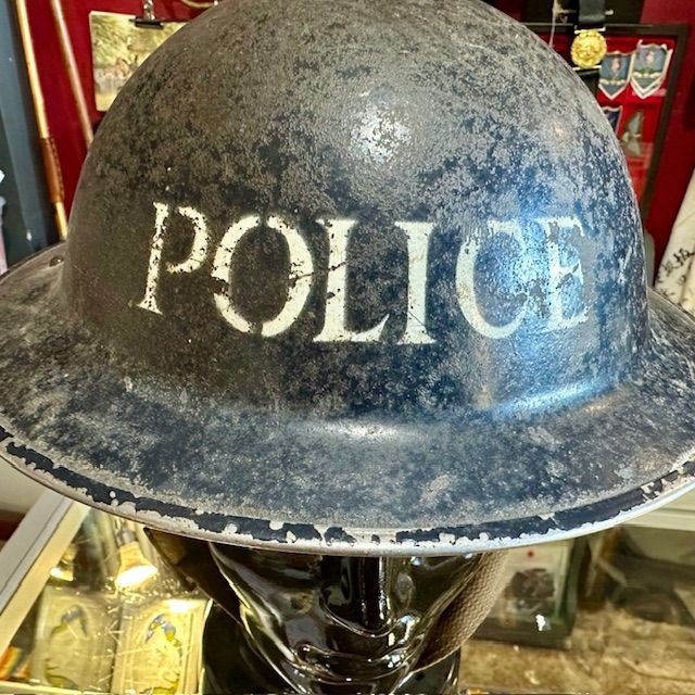 b2ap3_large_WW2-Police-Hemet-2 ***New In***A WW2 1939 Dated and Maker marked Police Brodie Helmet. - Armoury Antiques | Marlborough Antiques