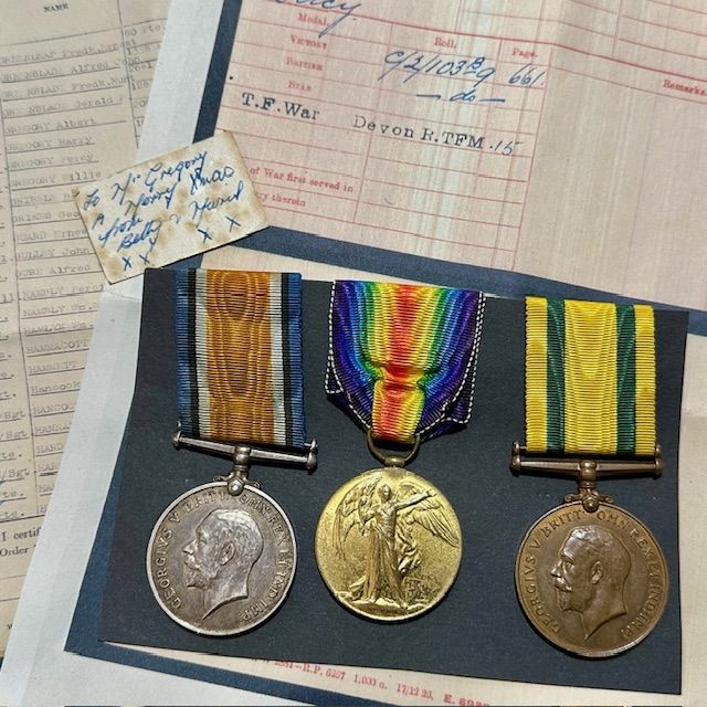 b2ap3_large_WW1-Medal-Group-Devon-Regiment ***NOW SOLD***A Rare Medal Grouping - Devon Regiment (The Bloody 11th). - Armoury Antiques | Marlborough Antiques