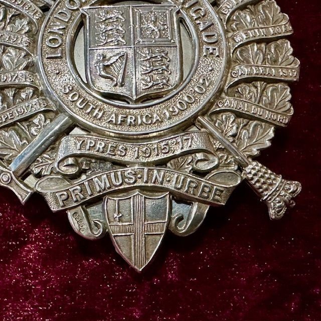 b2ap3_large_Solid-Siver-Helmet-Plate-5 ***A Superb Quality London Rifle Brigade Solid Silver Helmet Plate*** - Armoury Antiques | Marlborough Antiques