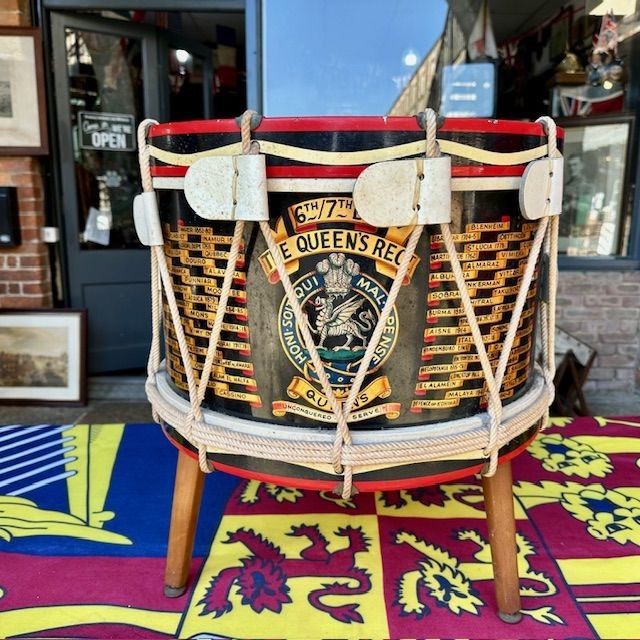 b2ap3_large_Military-Drum-1 ***NOW SOLD***A Large 'Queen's Regiment' Drum Converted into  a Coffee Table. - Armoury Antiques | Marlborough Antiques