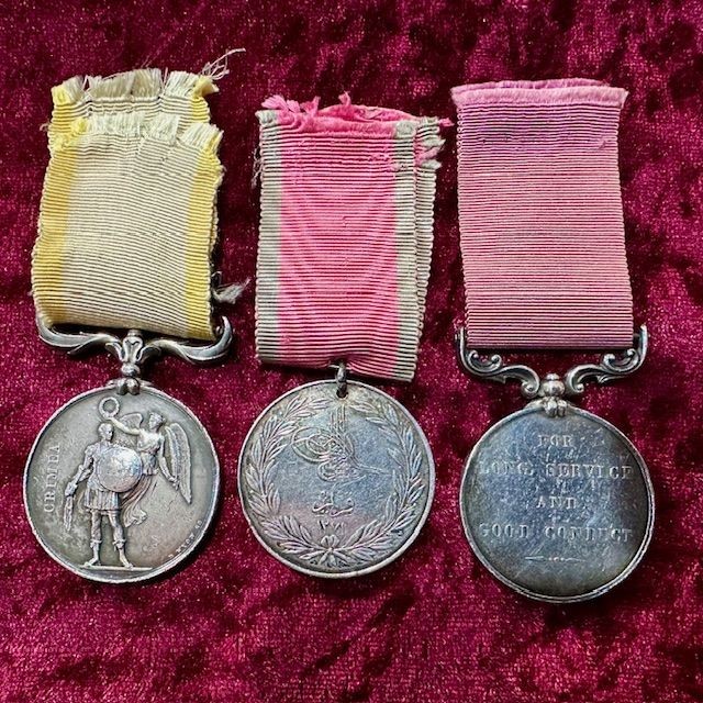 b2ap3_large_Crimean-War-Medals-1 Cornish Born (St Winnow, Lasthinther, Cornwall) and Chelsea Pensioner. Crimean War (1853-1856) Medal Grouping. - Armoury Antiques | Marlborough Antiques