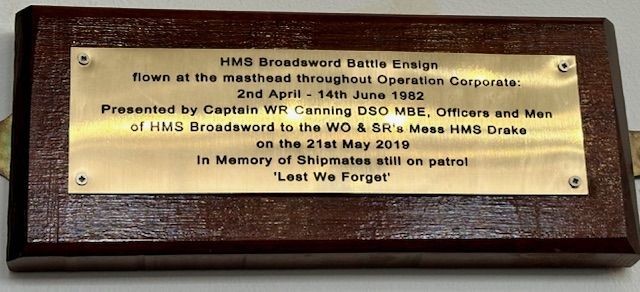 b2ap3_large_HMS-Broadsword-Plaque 24th May 2025 - An Outstanding Evening with the Falklands War HMS Broadsword Association at HMS Drake - An Honour and Privilege as Their Guest. - Armoury Antiques | Marlborough Antiques