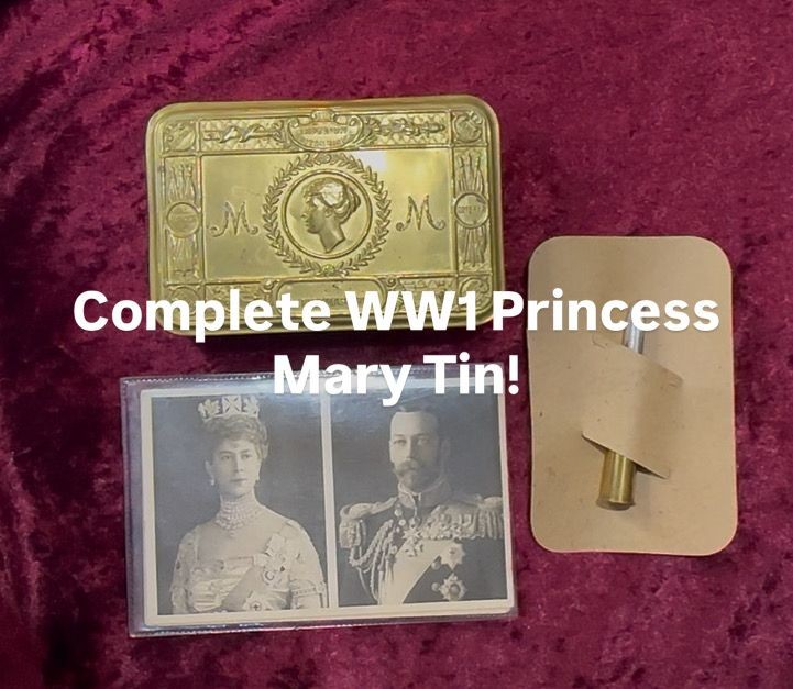 b2ap3_large_WW1-Complete-Princess-Mary-Tin- ***NOW SOLD***A Rare Original Complete WW1 Princess Mary Tin. - Armoury Antiques | Marlborough Antiques