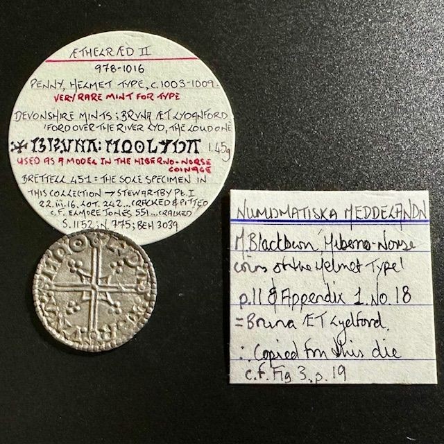 b2ap3_large_A-Very-Rare-Anglo-Saxon-Lydford-Mint-Penny.-AEthelred-II-978-1016-1 ***A Very Rare Anglo-Saxon Lydford Mint Penny. &AElig;thelred II (978-1016)*** - Armoury Antiques | Marlborough Antiques