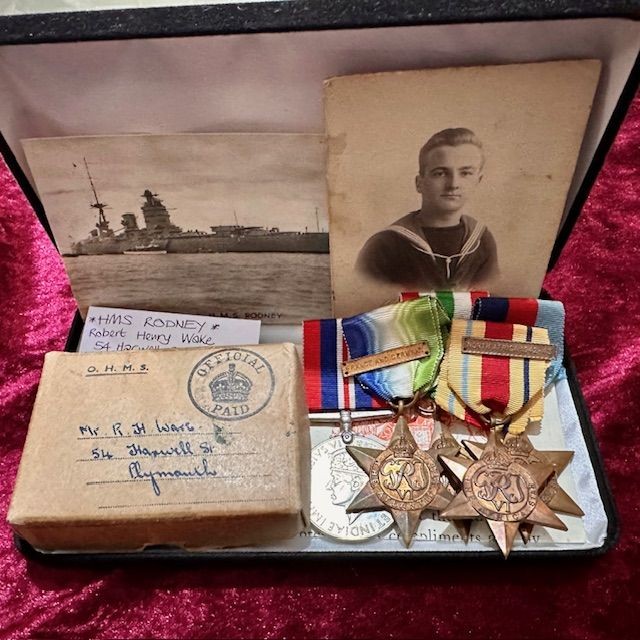 b2ap3_large_WW2-HMS-Rodney-Medal-Group-1 A Rare and Superb WW2 HMS Rodney Medal Grouping. - Armoury Antiques | Marlborough Antiques