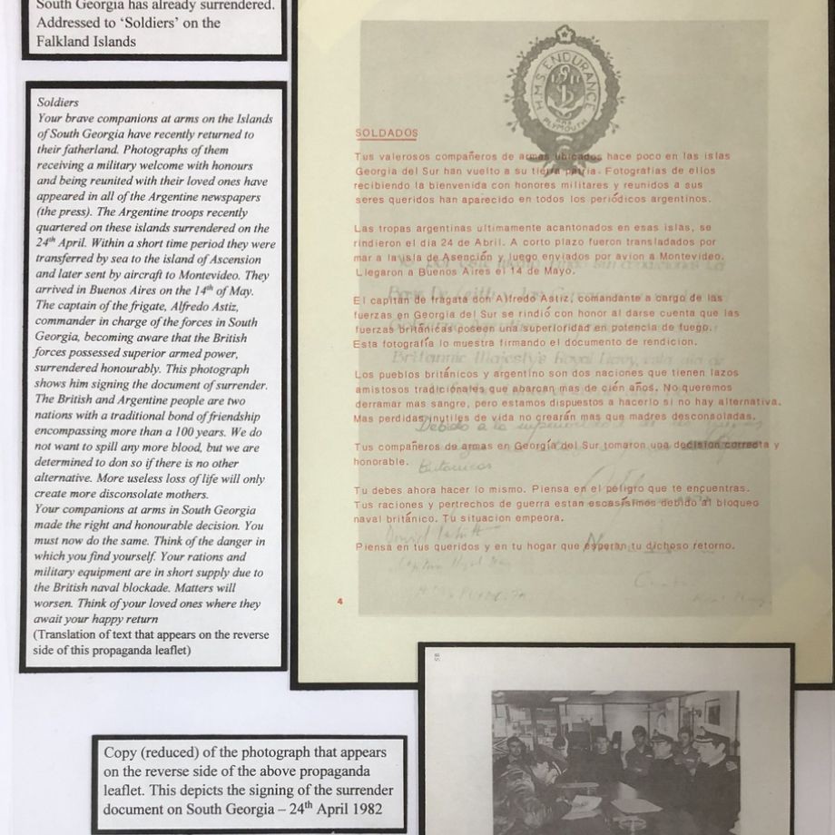 b2ap3_large_Falklands-4 ***NOW SOLD***A Collection of Falklands War (1982) Propaganda Leaflets. - Armoury Antiques | Marlborough Antiques