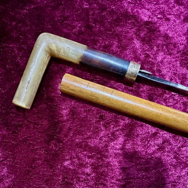 b2ap3_large_Antique-Sword-Stick-1 ***New In***c1800 Antique Sword Stick with Blue and Gilt Georgian Blade. - Armoury Antiques | Marlborough Antiques