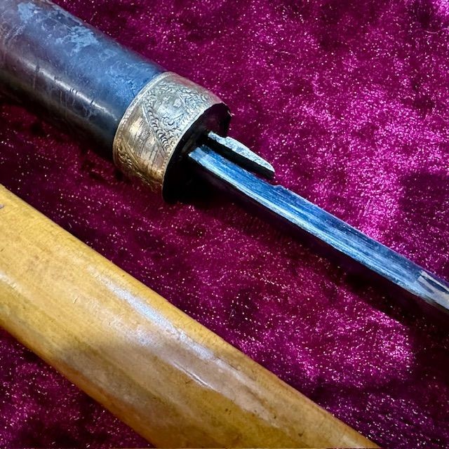 b2ap3_large_Antique-Sword-Stick-2 ***New In***c1800 Antique Sword Stick with Blue and Gilt Georgian Blade. - Armoury Antiques | Marlborough Antiques