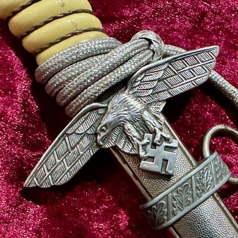 b2ap3_large_Luftwaffe-Dagger-2 ***NOW SOLD***A 1937 Second Pattern WW2 Luftwaffe Officer's Dagger in Superb Condition, Rare Maker and Original Knot. - Armoury Antiques | Marlborough Antiques