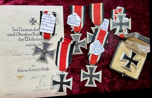 b2ap3_large_WW2-1st-and-2nd-Class-Iron-Cross-Collection ***SELLING FAST***WW2 1st and 2nd Class Iron Cross Collection. - Armoury Antiques | Marlborough Antiques